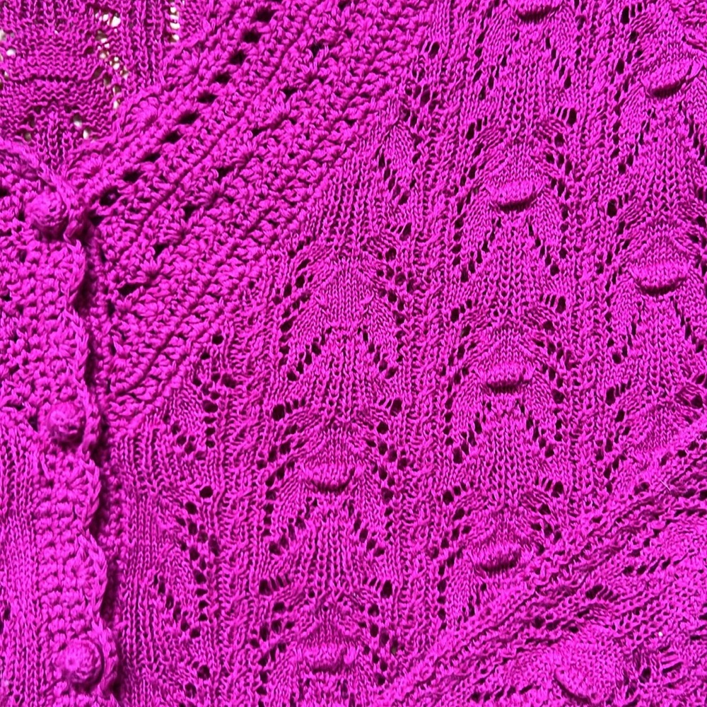 Sezane Saja Cardigan XS Magenta - Picture 4 of 6